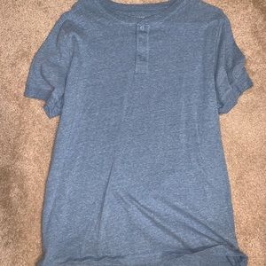 Men’s Medium Short Sleeve Henley Aqua
